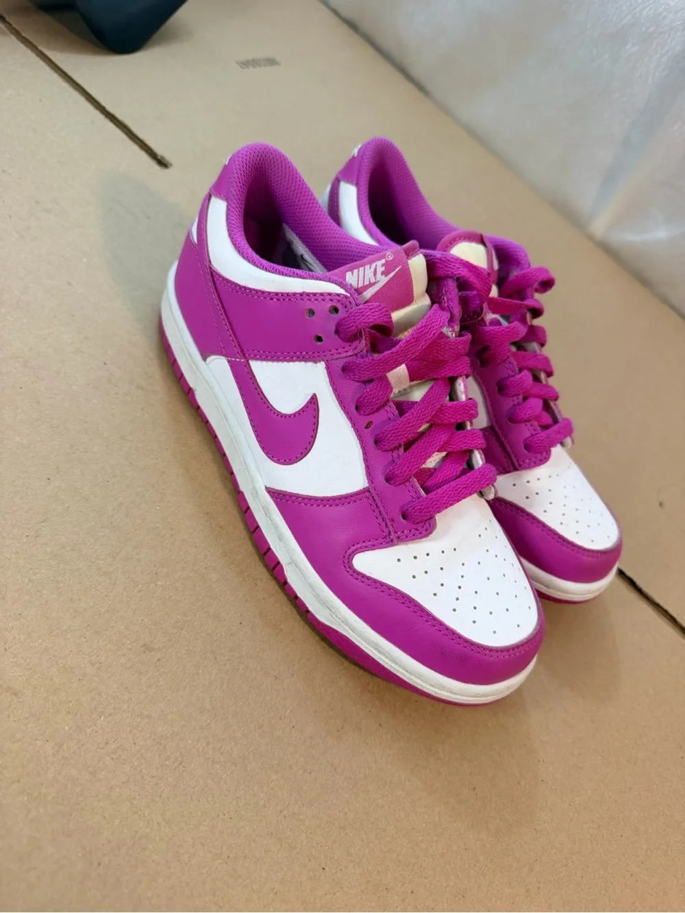 Nike Dunk Low GS Active Fuchsia Pink/White Shoes